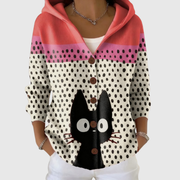 Cardigan mit Kapuze aus Strick